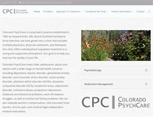 Tablet Screenshot of coloradopsychcare.com